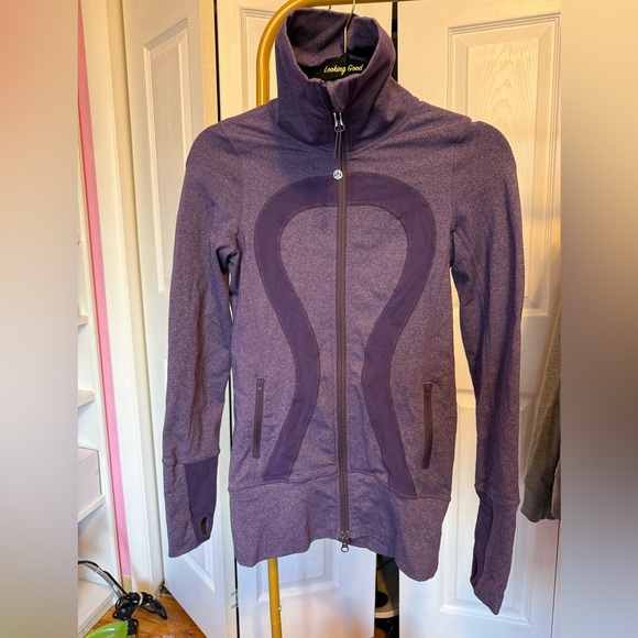 Lululemon In Stride Jacket Heathered Concord Grape OG Luon Blend Size 2 EUC - Picture 5 of 12